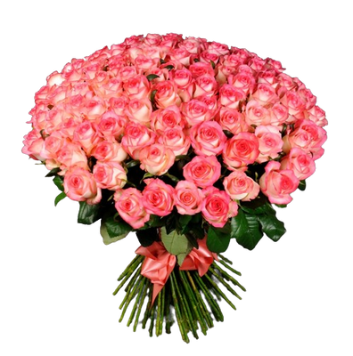 Букет из 101 розовой розы 16007 фото