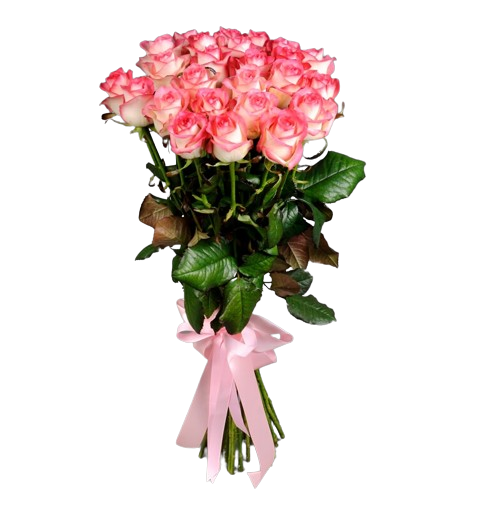 Букет із 25 рожевих троянд 16009 фото