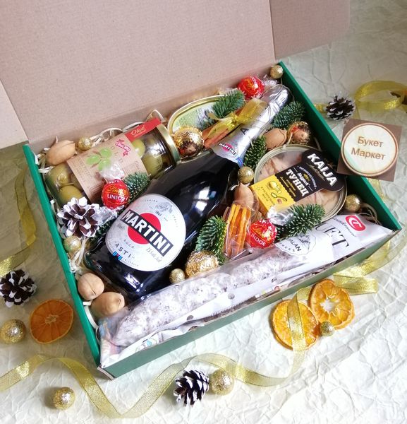 Подарочный набор на Новый Год с шампанским + Напиток дополнительно №609 609 фото