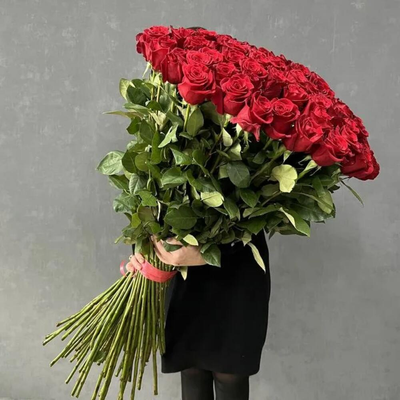 Букет 101 красная роза, 120 см Эквадор 16120 фото