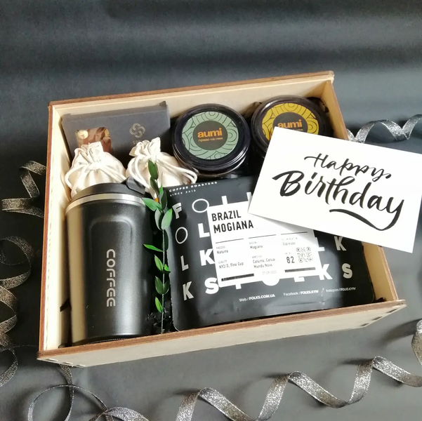 Подарочный набор с термостаканом, кофе и шоколадом №1106 001106 фото